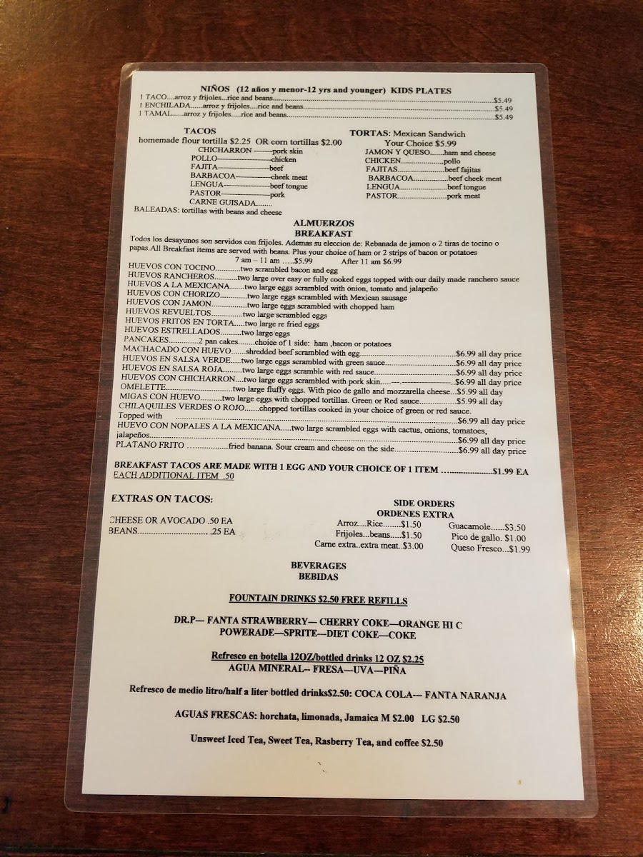 La Palma Mexicana Menu - Image 3